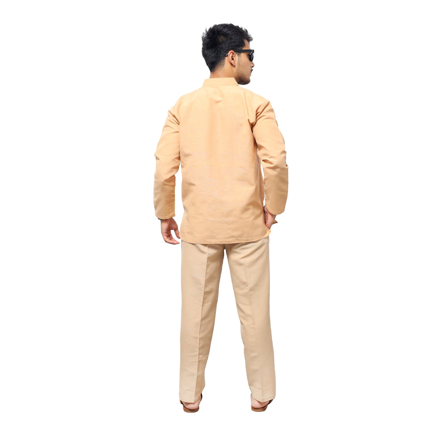 Co ord Set Full Sleeves-Beige