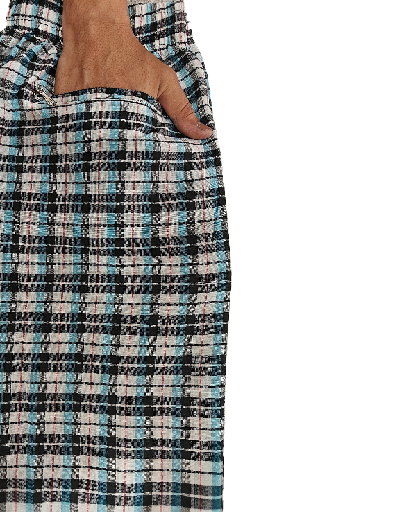 Cotton Shorts Blue and white