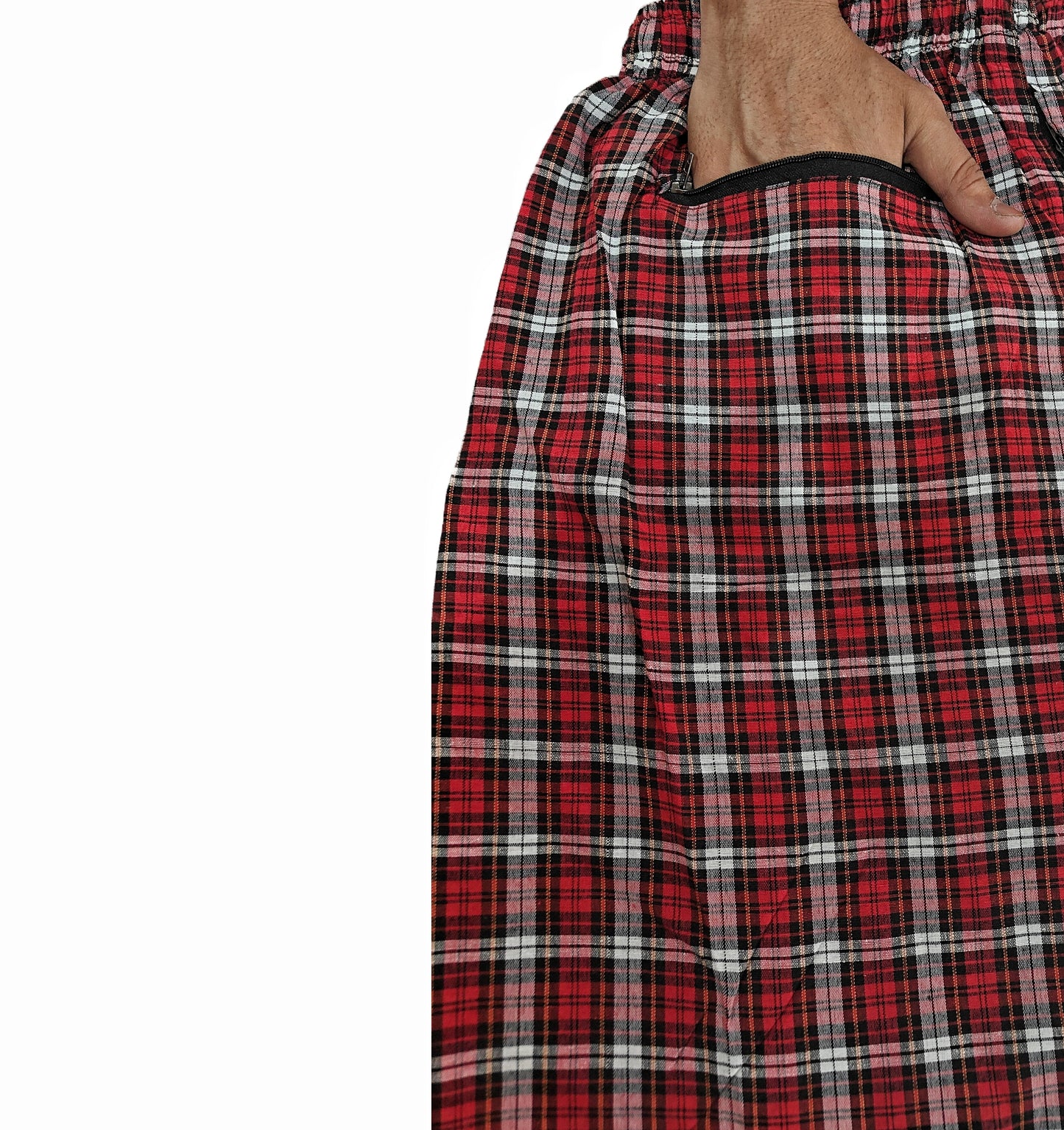 Cotton Shorts Red and White 2