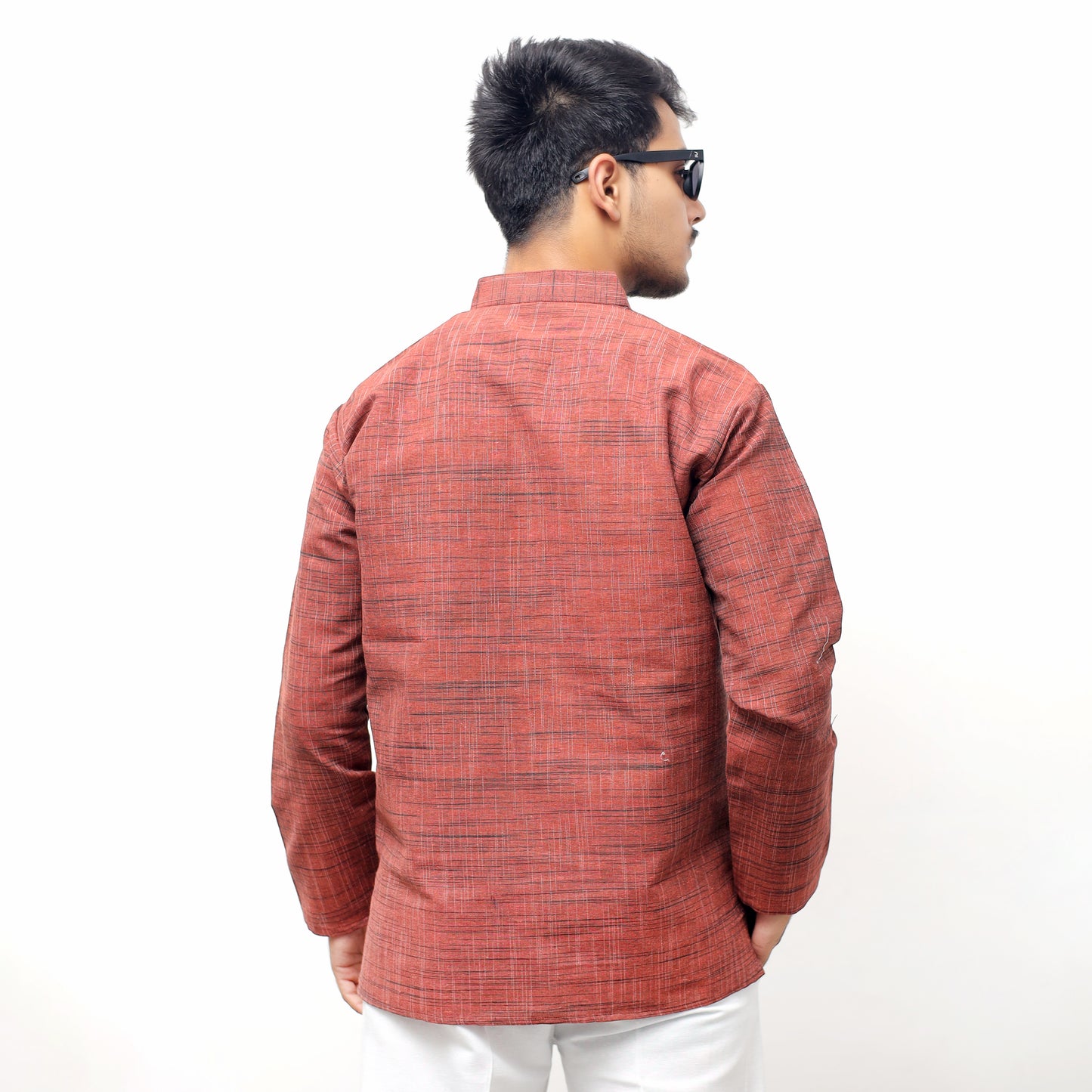 Combo Set Dark Jharna Full Sleeves Kurta Pant-Orange