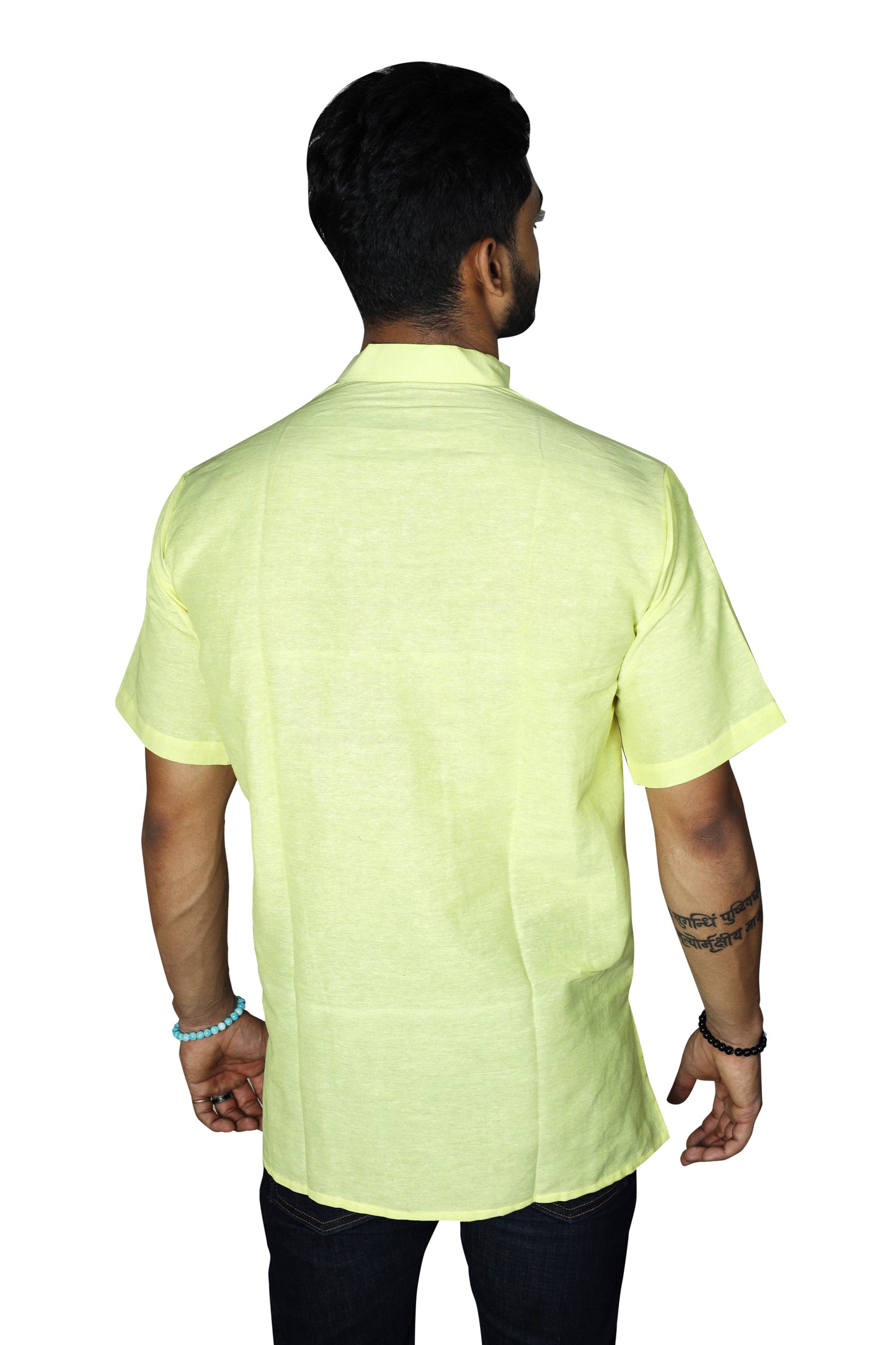 Men's Pure Khadi Plain Short Kurta
