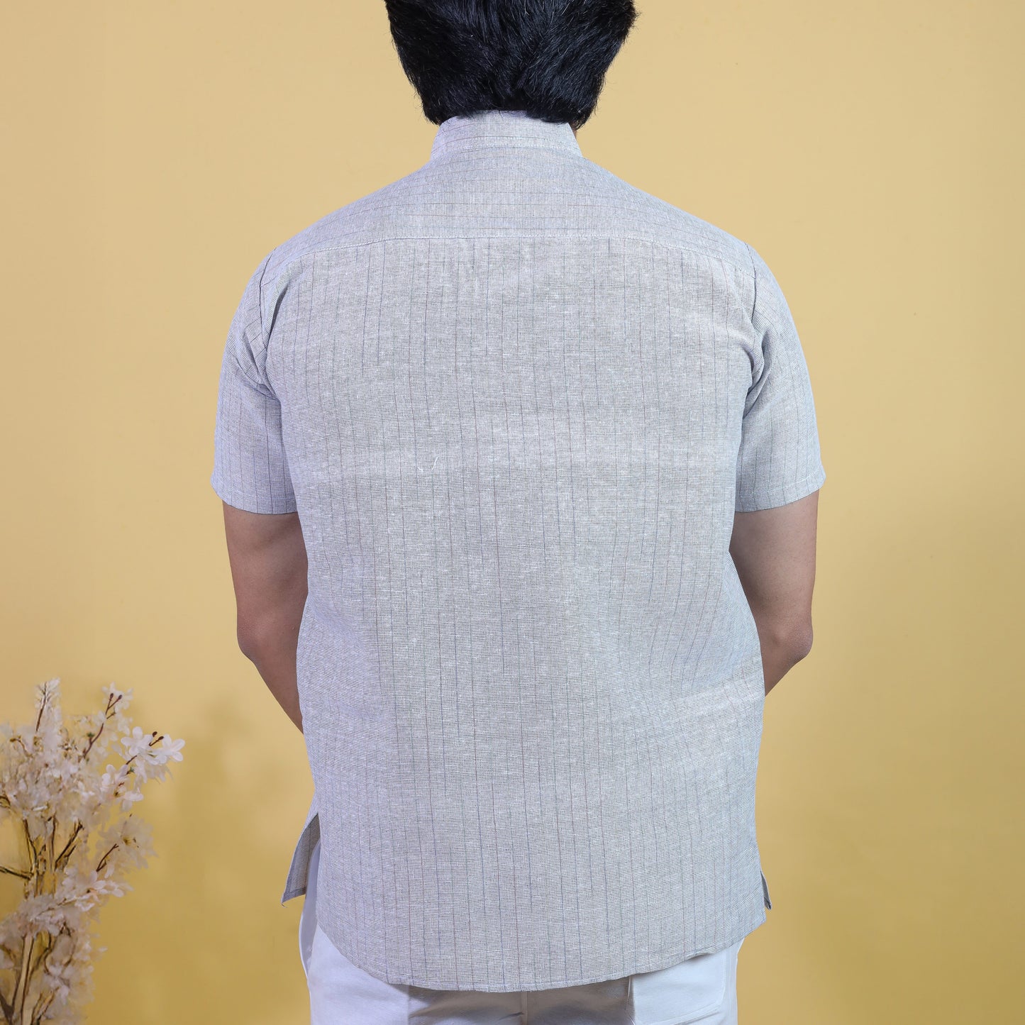 Combo Set Softline Half Sleeves Short Kurta Pant-Gray