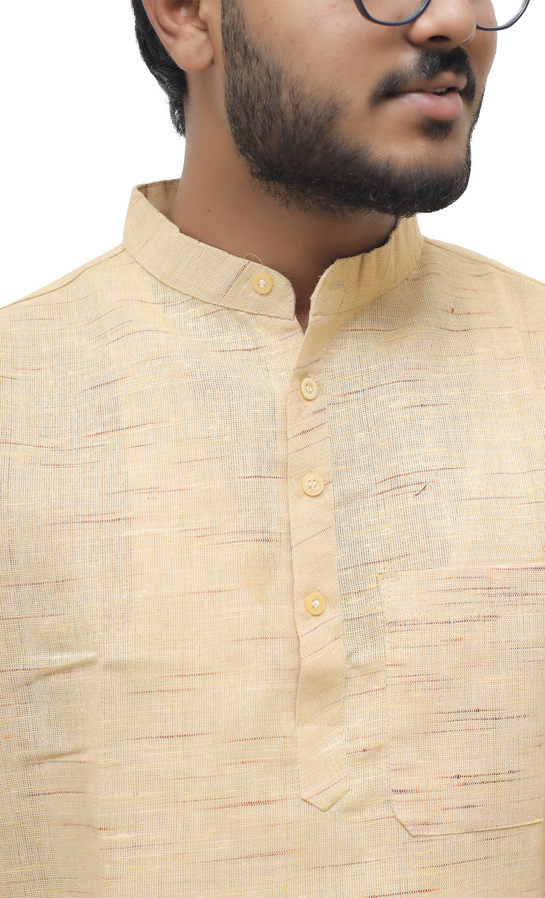 Men's Shudh Khadi Short Half Sleeves Kurta