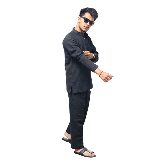 Co ord Set Full Sleeves-Black