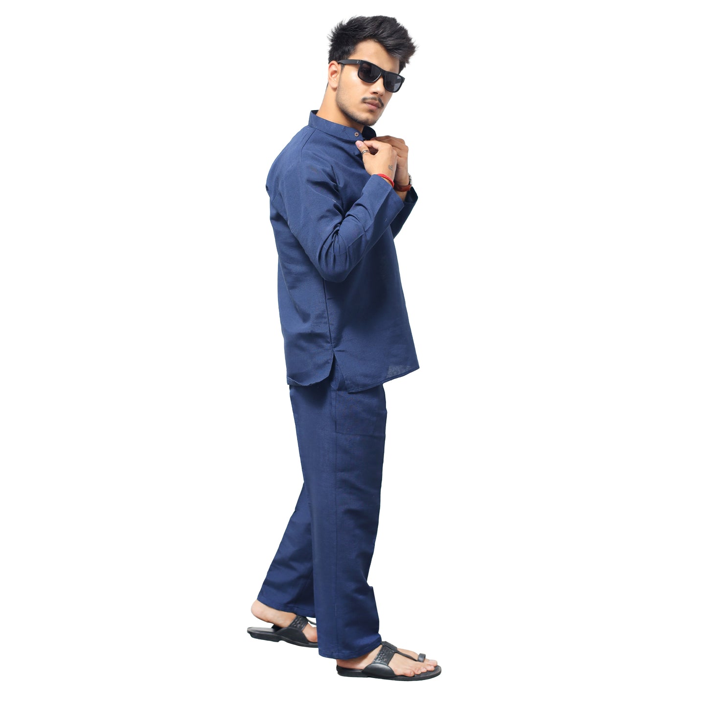 Co ord Set Full Sleeves-Blue