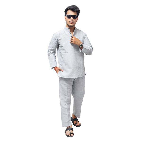 Co ord Set Full Sleeves-Gray