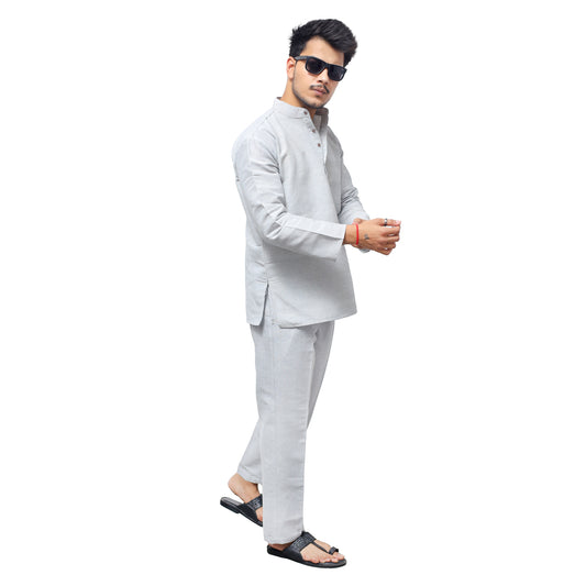 Co ord Set Full Sleeves-Gray