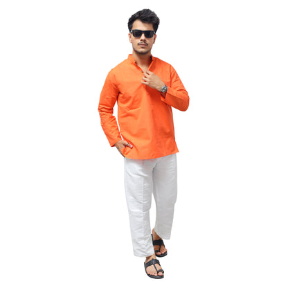 Co ord Set Full Sleeves-Orange