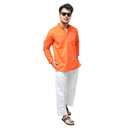 Co ord Set Full Sleeves-Orange