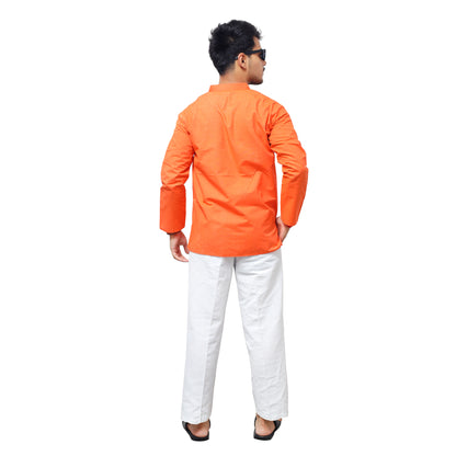 Co ord Set Full Sleeves-Orange