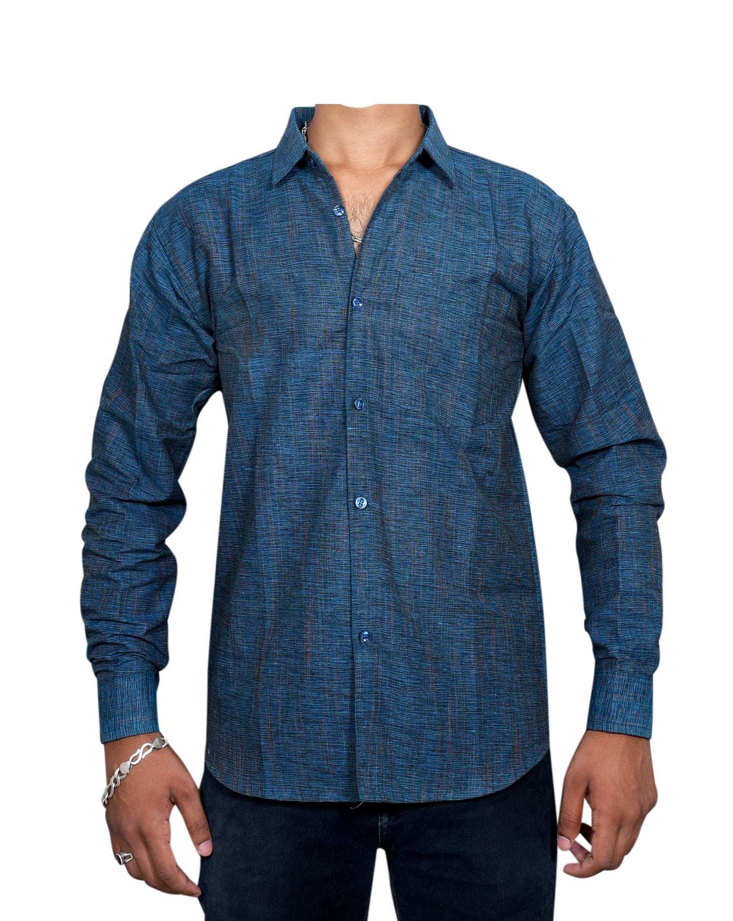 KHADI DIAMOND DARK BLUE SHIRT