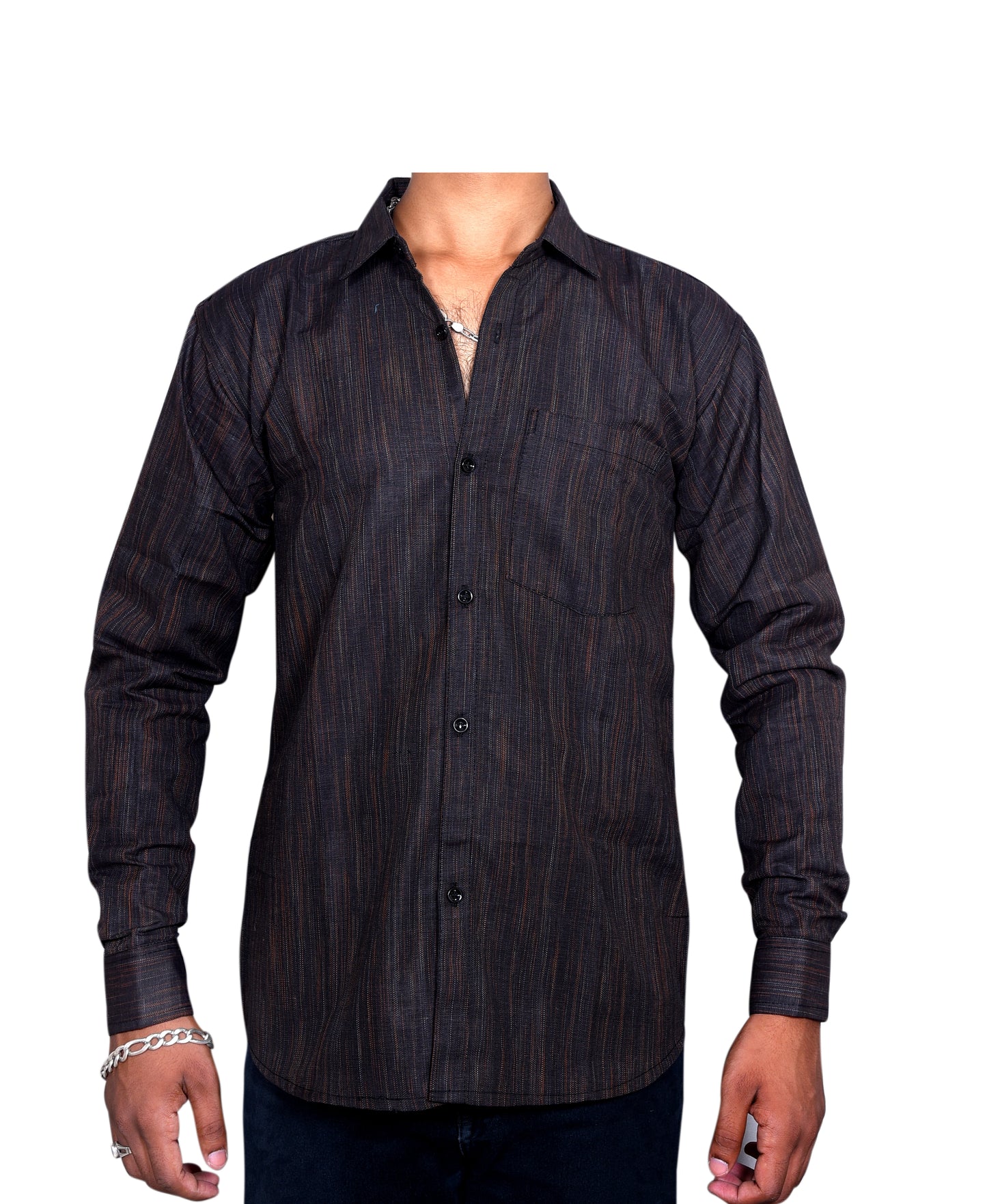 KHADI DIAMOND BLACK SHIRT