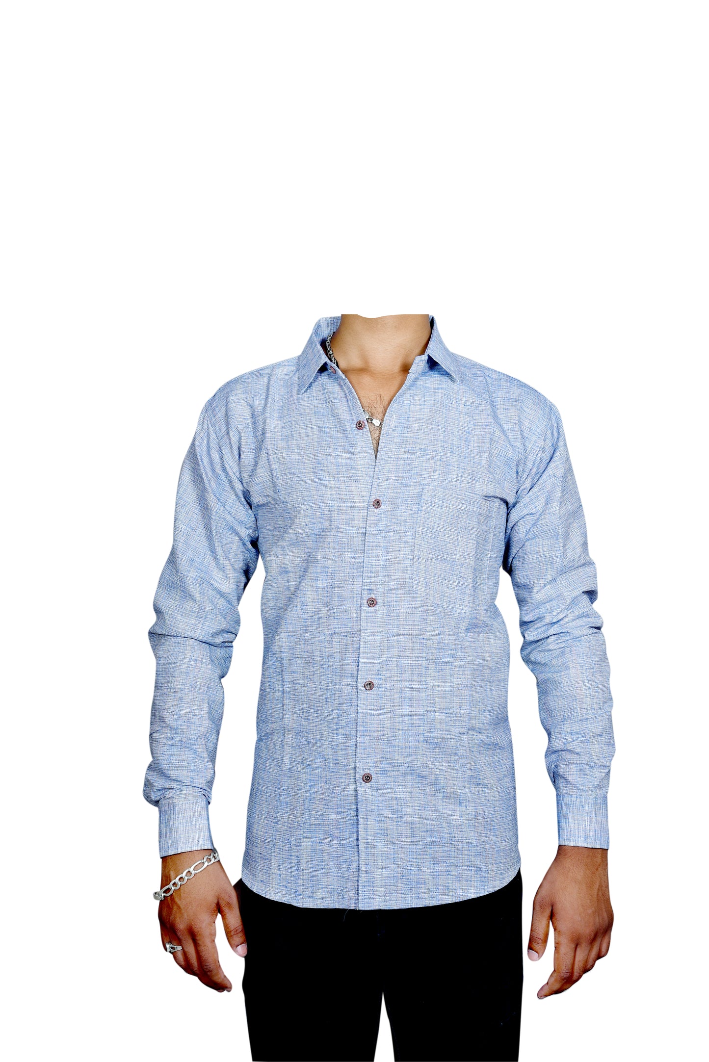 KHADI DIAMOND BLUE SHIRT