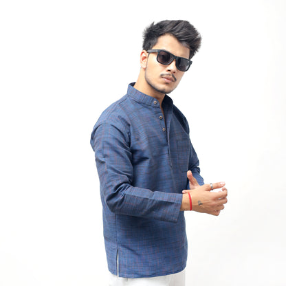 Combo Set Dark Jharna Full Sleeves Kurta Pant-Blue