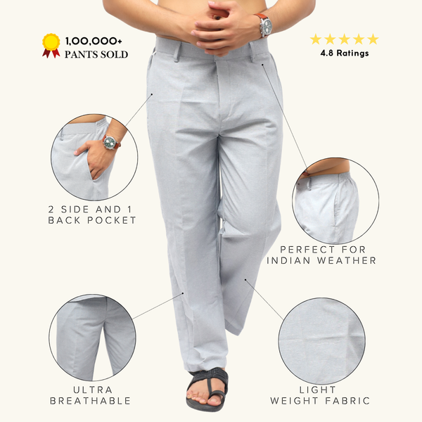 Khadi Steel Gray Pant