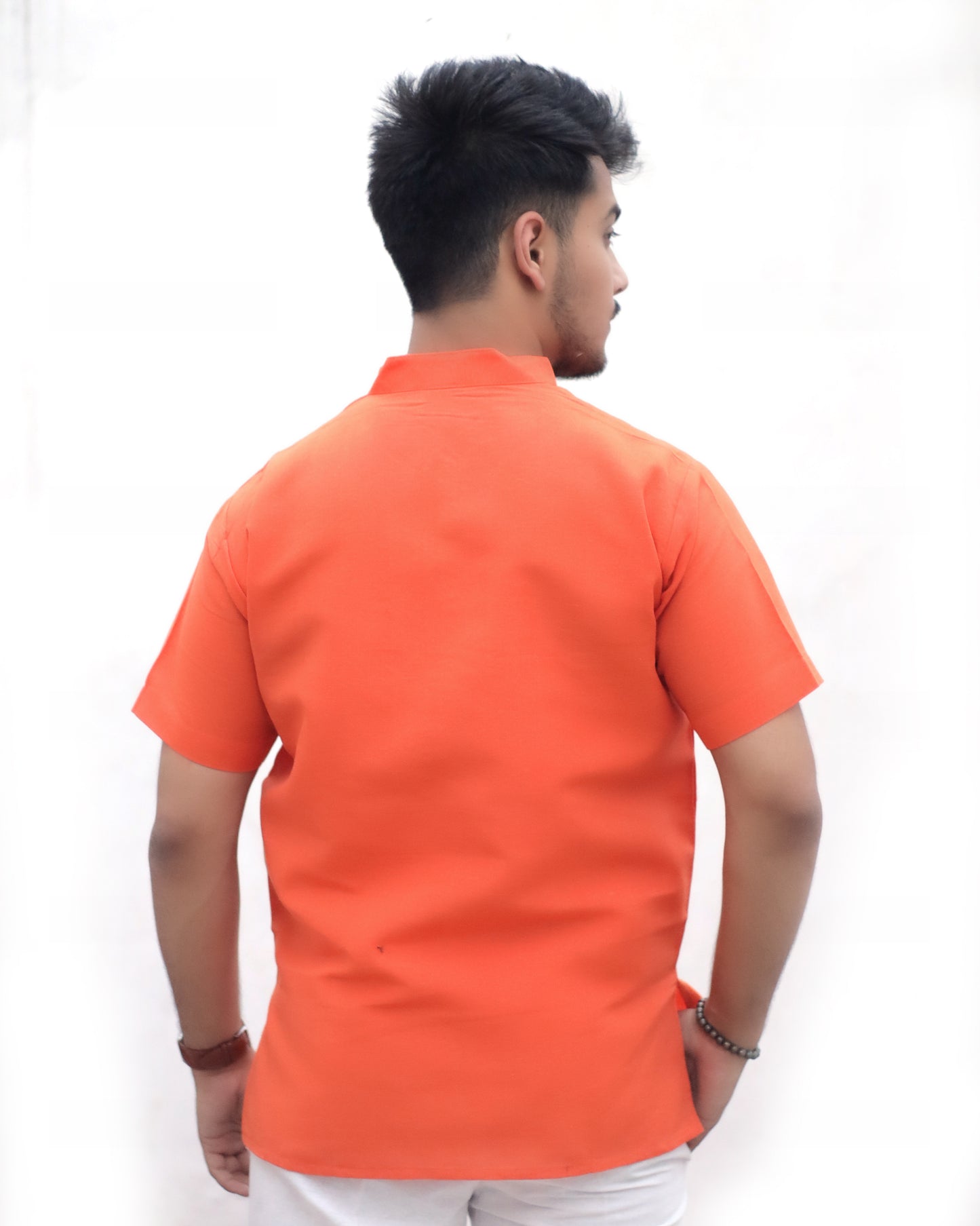 Men's Pure Khadi Plain Short Kurta