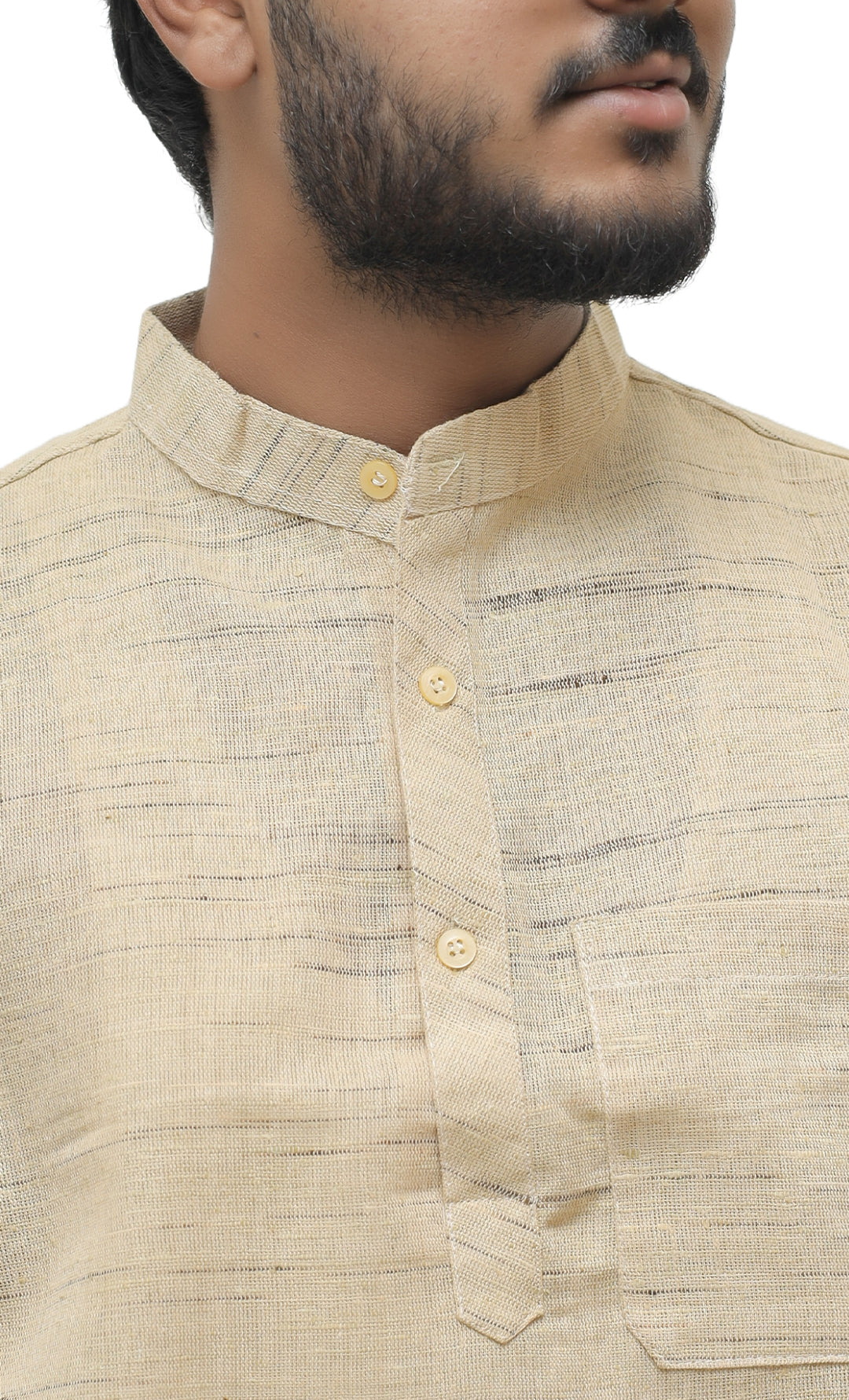 Men's Shudh Khadi Short Half Sleeves Kurta