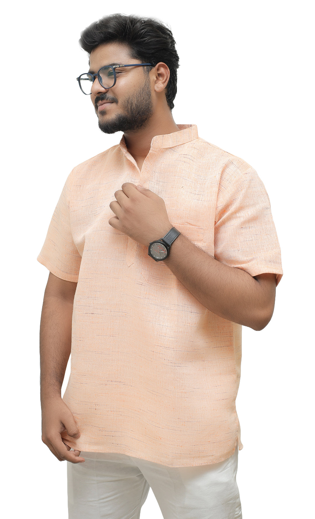 Men's Shudh Khadi Short Half Sleeves Kurta