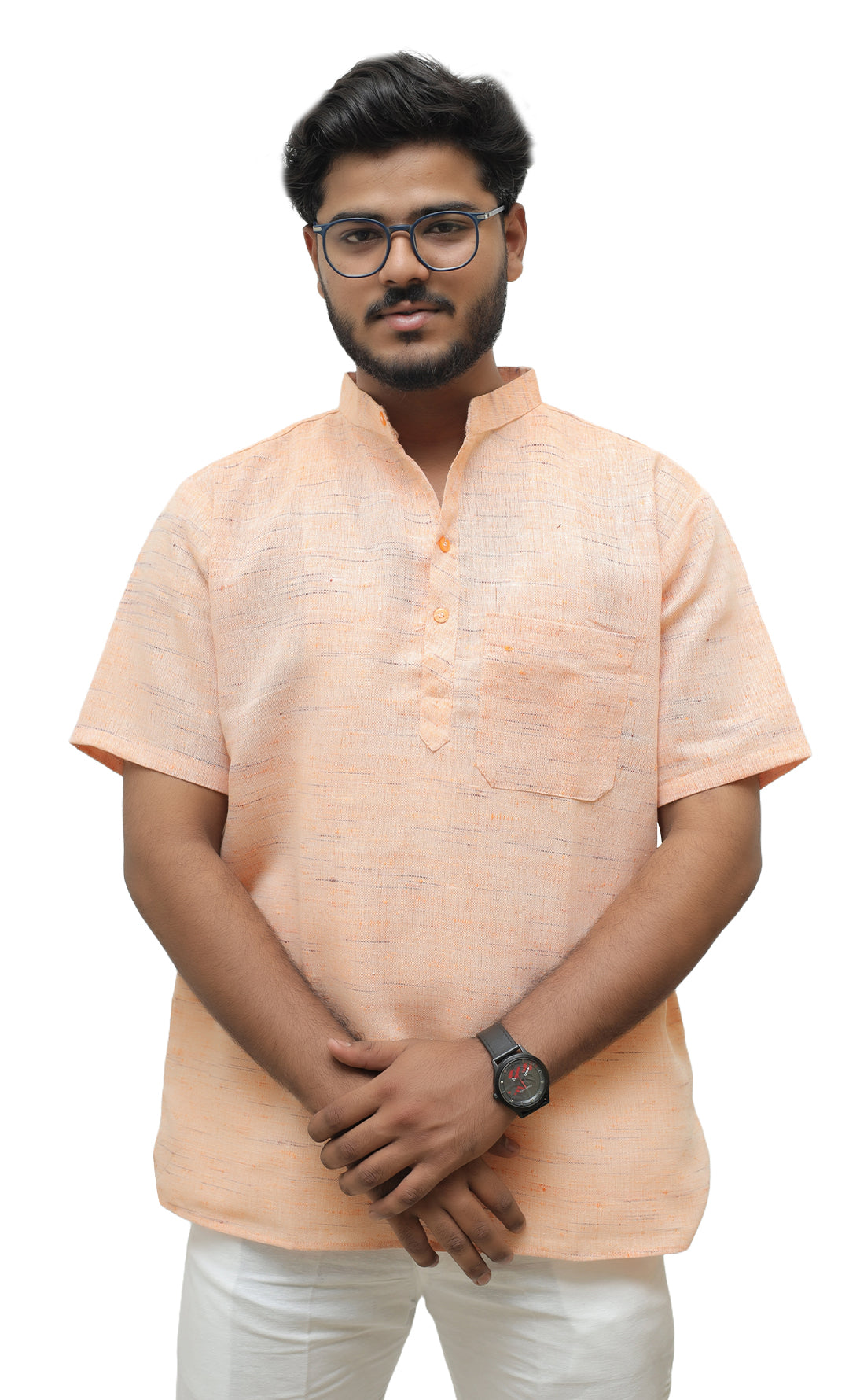 Men's Shudh Khadi Short Half Sleeves Kurta