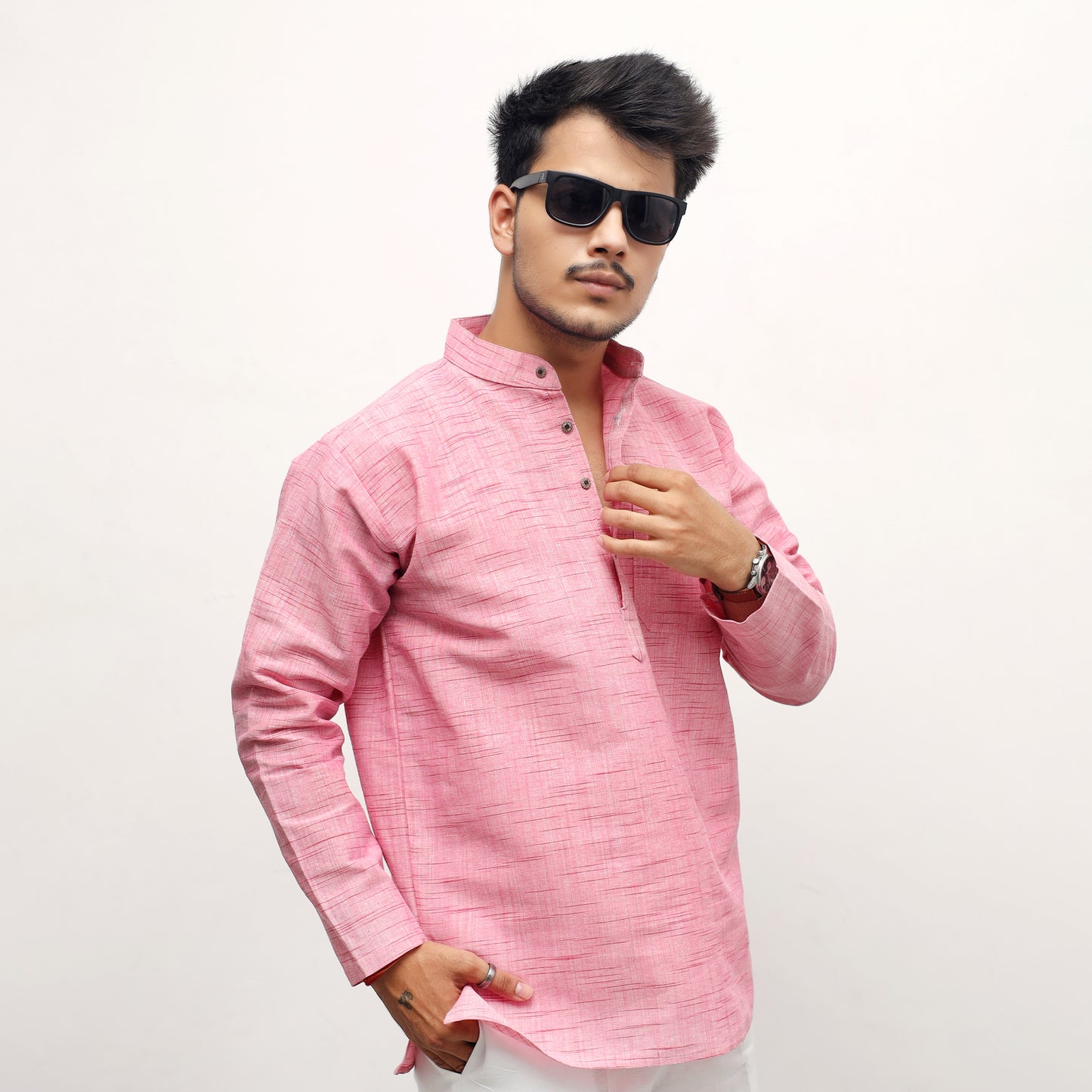Combo Set Jharna Full Sleeves Kurta Pant-Pink