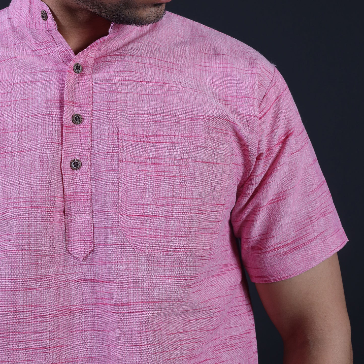 Combo Set Jharna Half Sleeves Short Kurta Pant-Pink