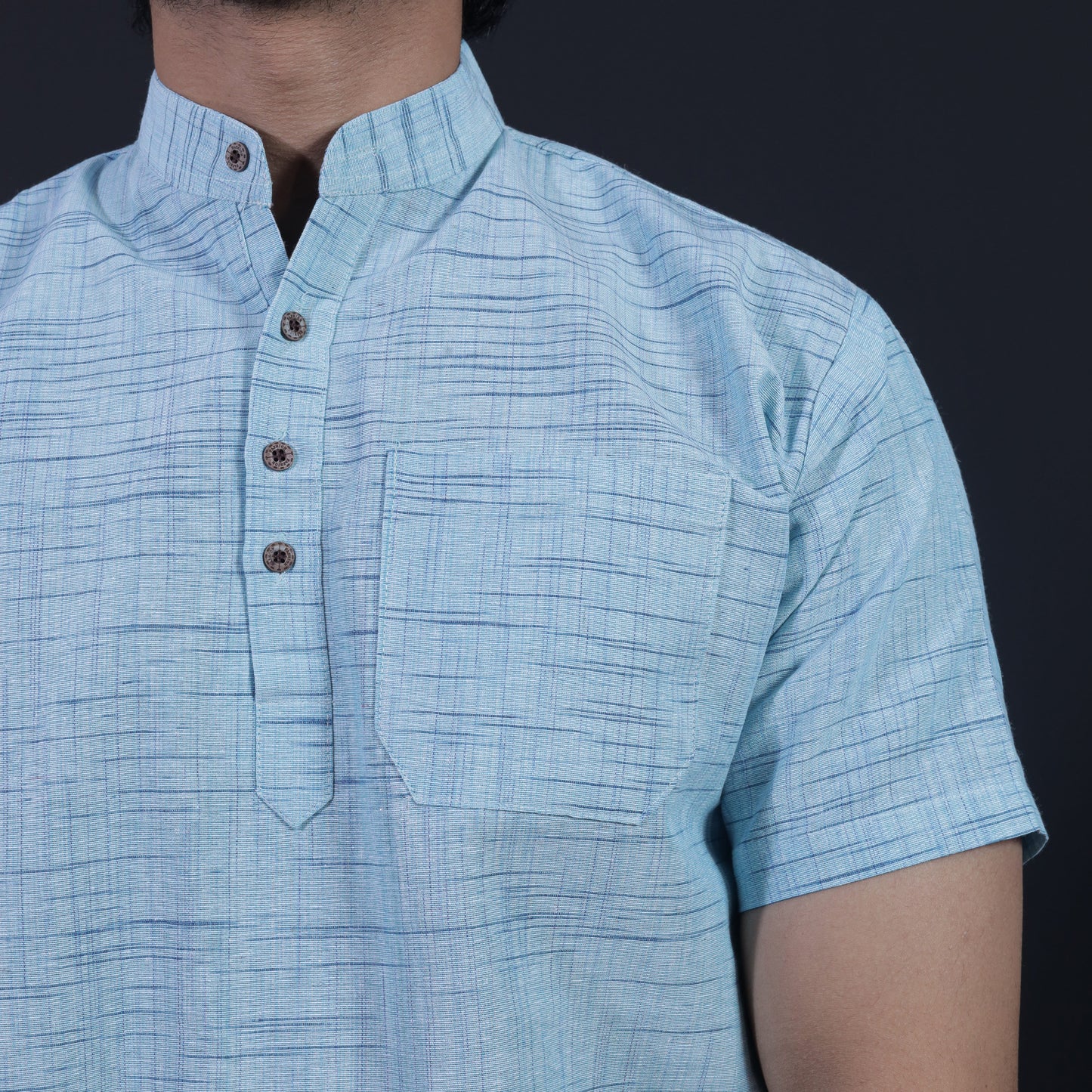 Combo Set Jharna Half Sleeves Short Kurta Pant-Sky Blue