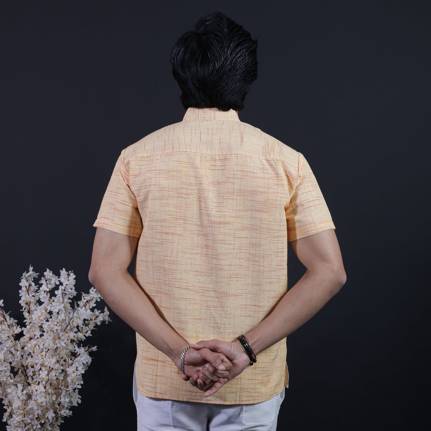 Combo Set Jharna Half Sleeves Short Kurta Pant-Yellow