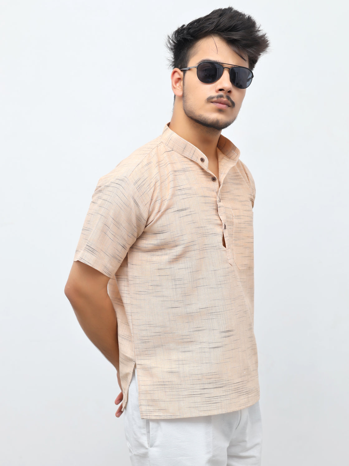 Men's Jharna Short Half Sleeves Kurta