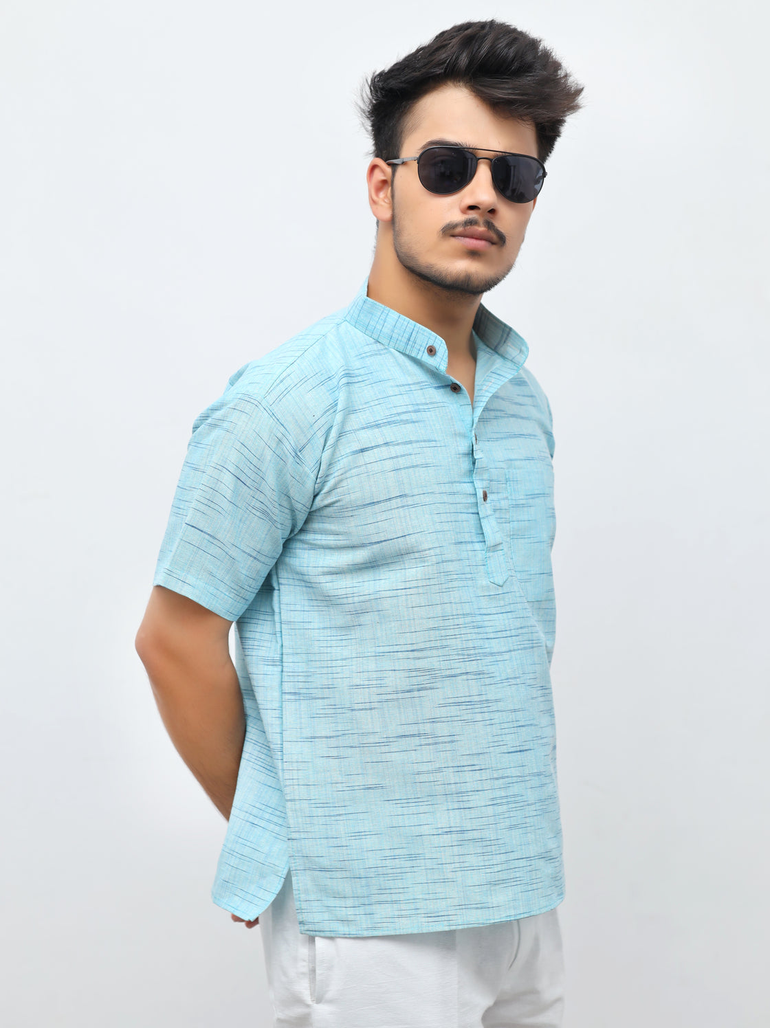 Men's Jharna Short Half Sleeves Kurta