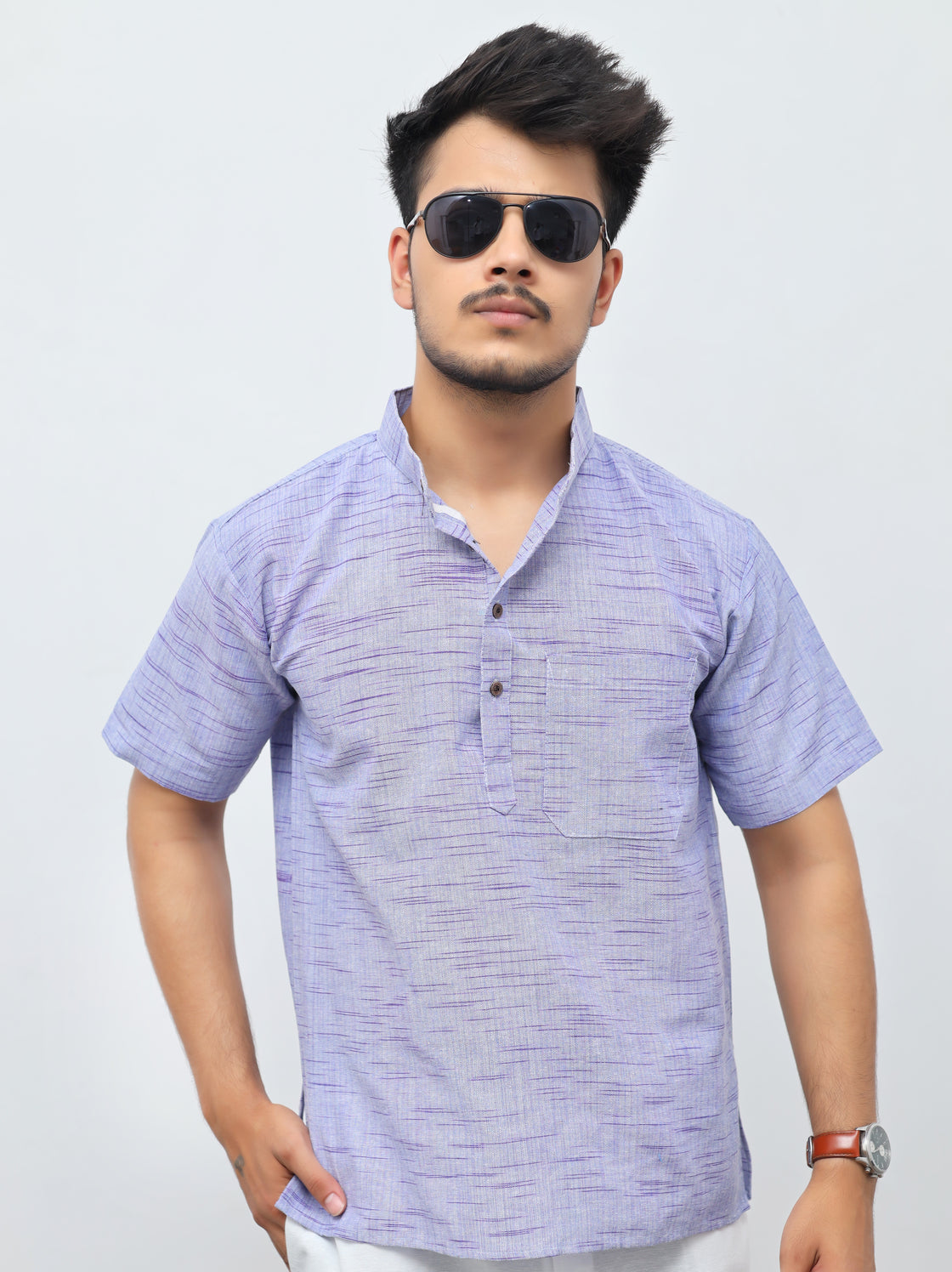Men's Jharna Short Half Sleeves Kurta