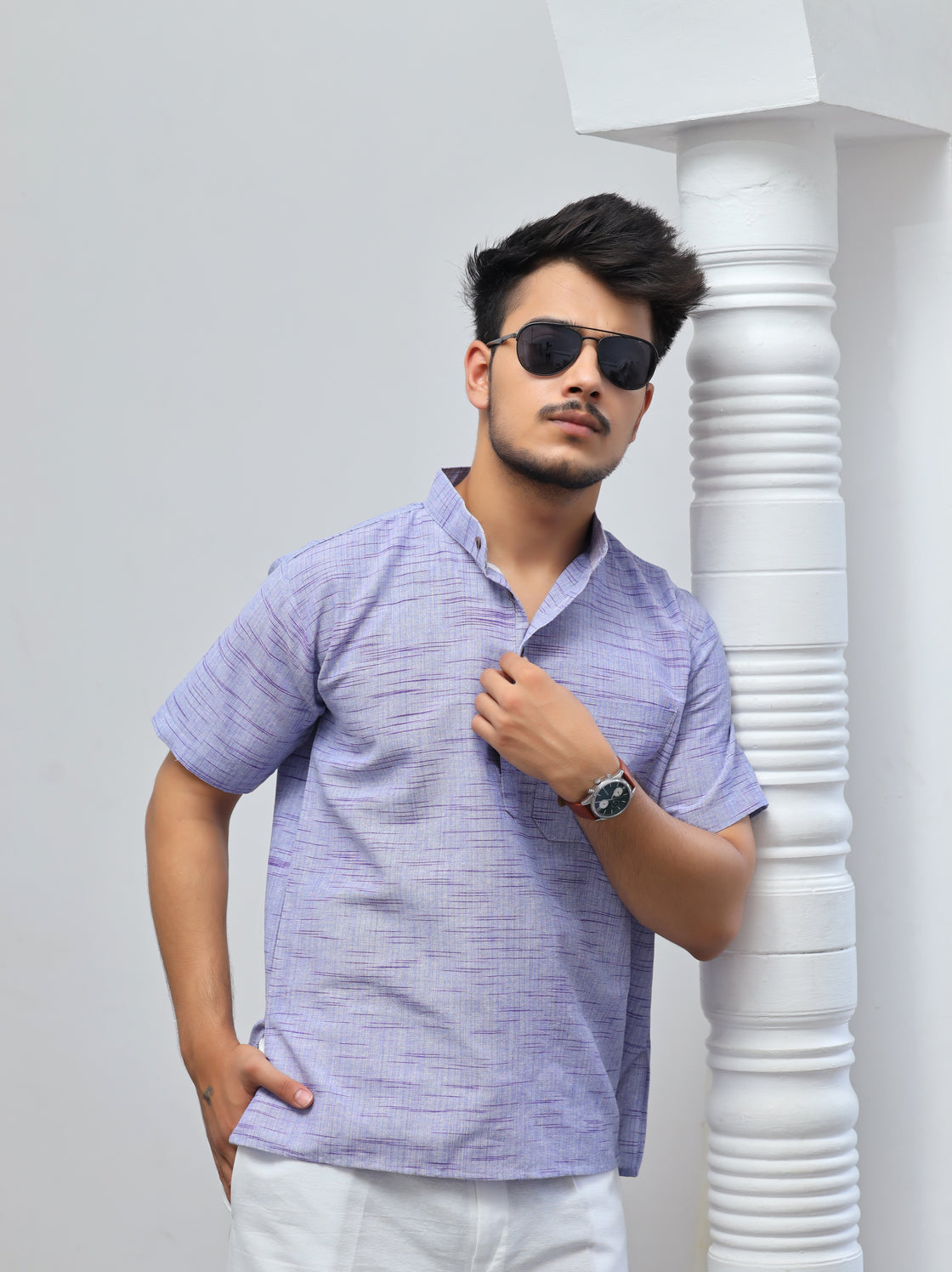 Men's Jharna Short Half Sleeves Kurta