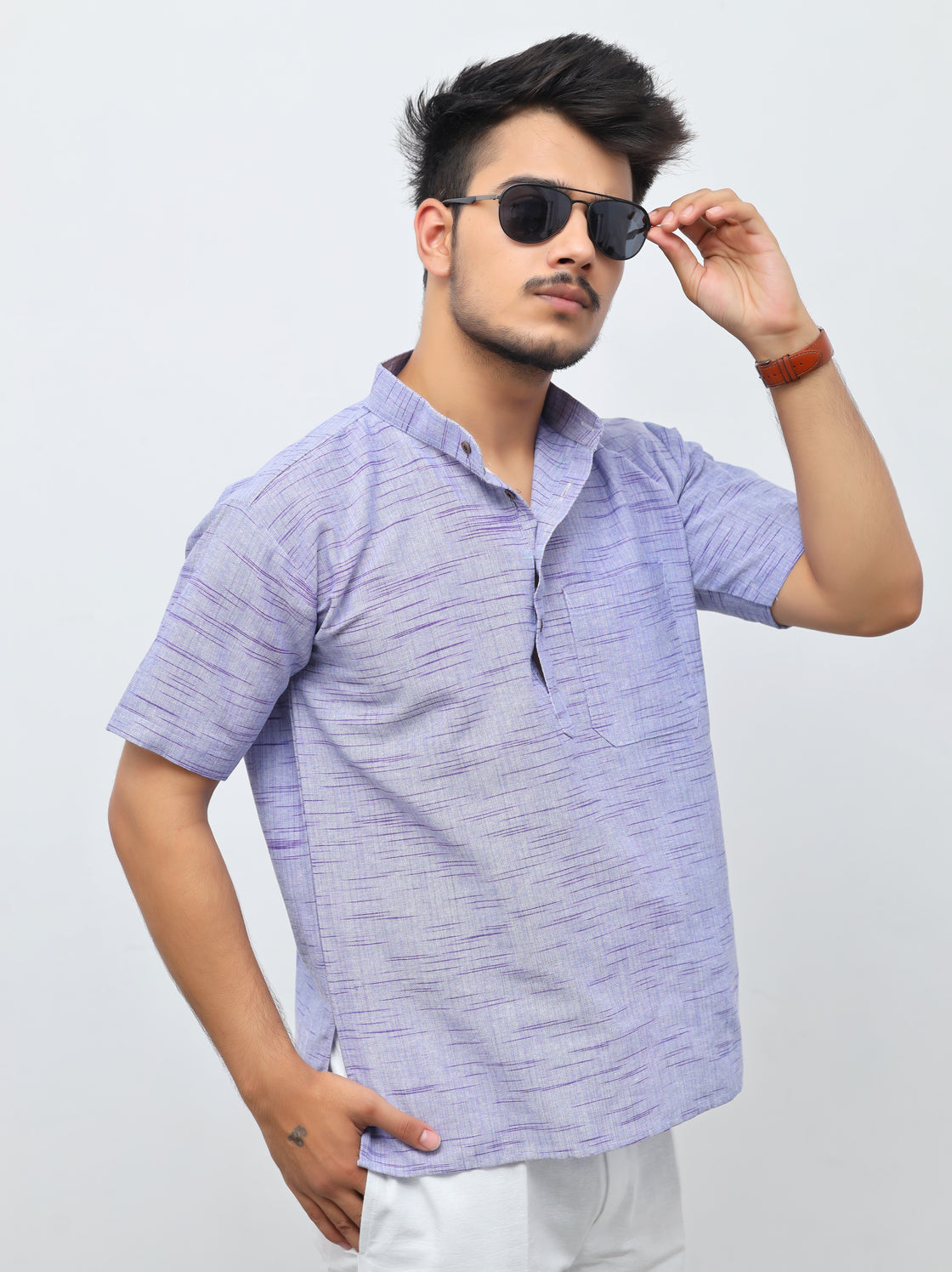Men's Jharna Short Half Sleeves Kurta