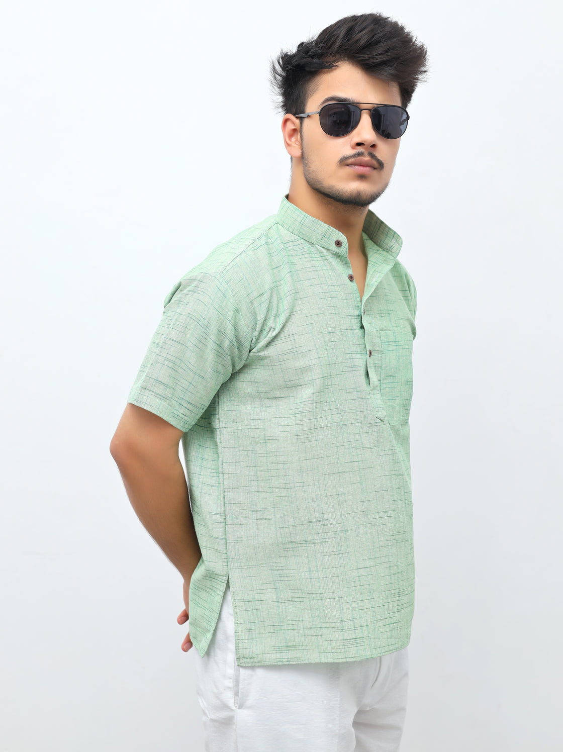 Men's Jharna Short Half Sleeves Kurta