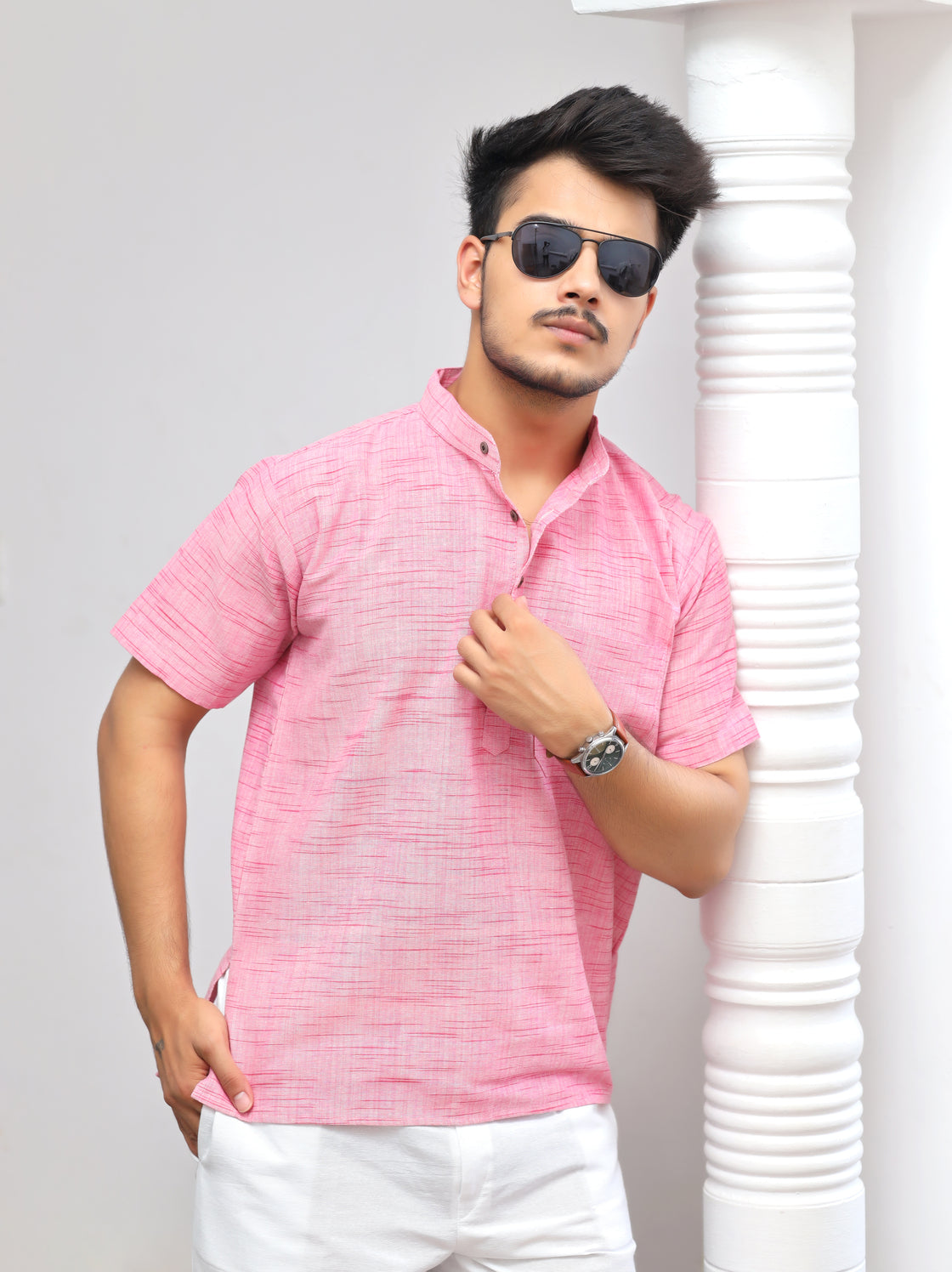 Men's Jharna Short Half Sleeves Kurta