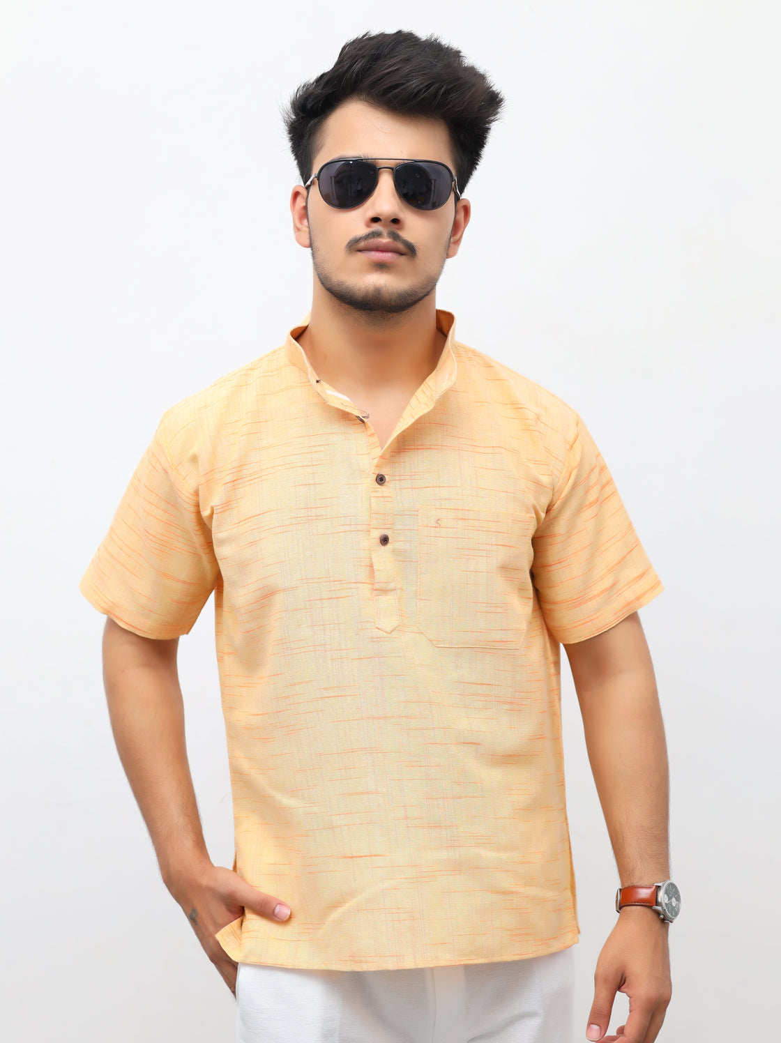 Men's Jharna Short Half Sleeves Kurta