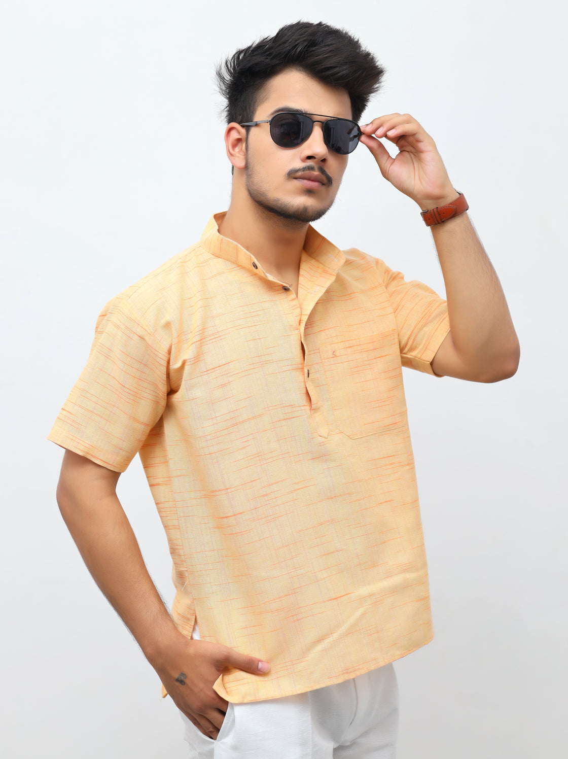 Men's Jharna Short Half Sleeves Kurta