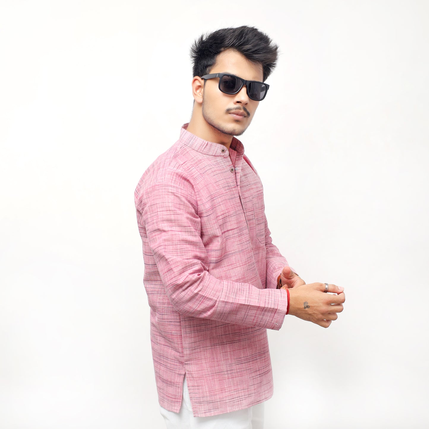 Combo Set Light Jharna Full Sleeves Kurta Pant-Pink