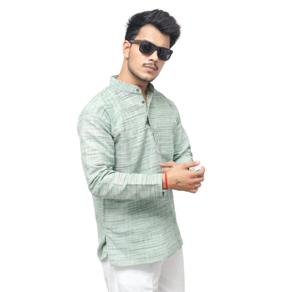 Combo Set Light Jharna Full Sleeves Kurta Pant-Green