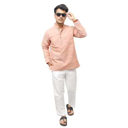 Combo Set Light Jharna Full Sleeves Kurta Pant-Orange