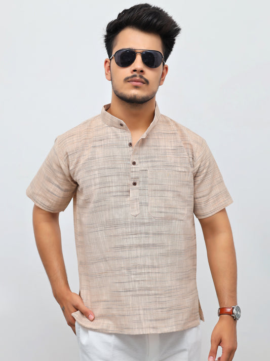 Men's Light Jharna Short Half Sleeves Kurta