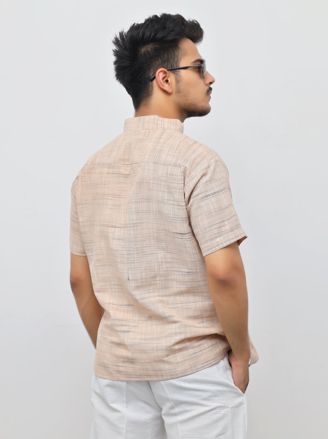 Men's Light Jharna Short Half Sleeves Kurta