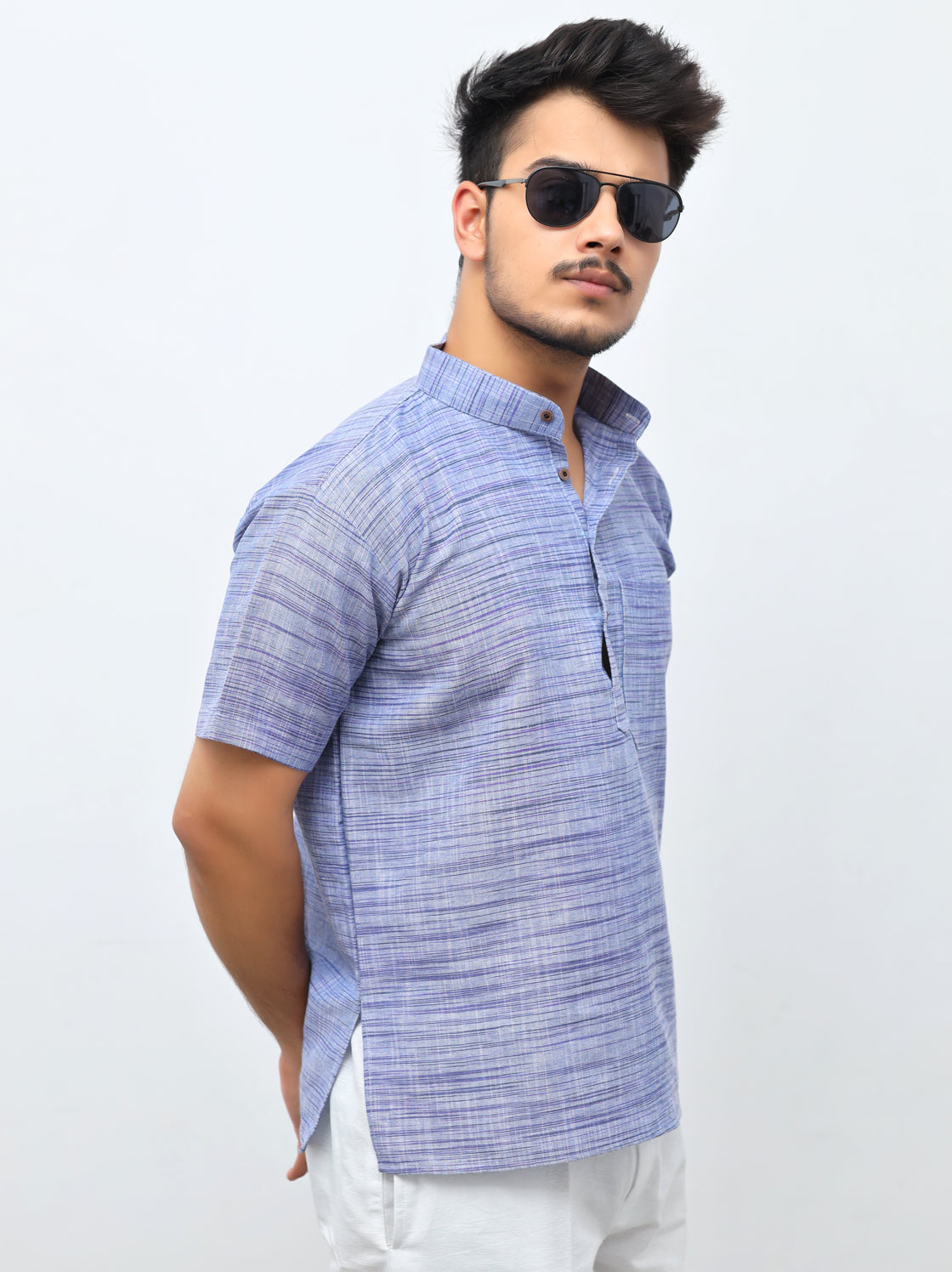 Men's Light Jharna Short Half Sleeves Kurta