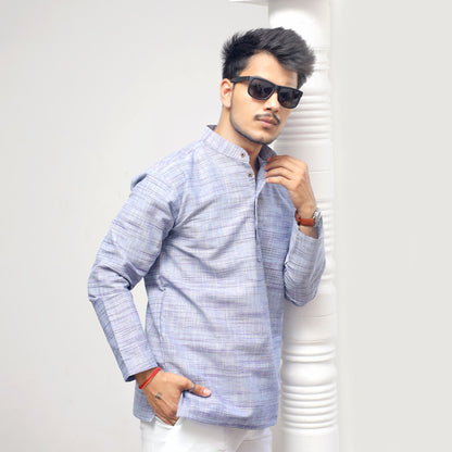 Combo Set Light Jharna Full Sleeves Kurta Pant-Blue