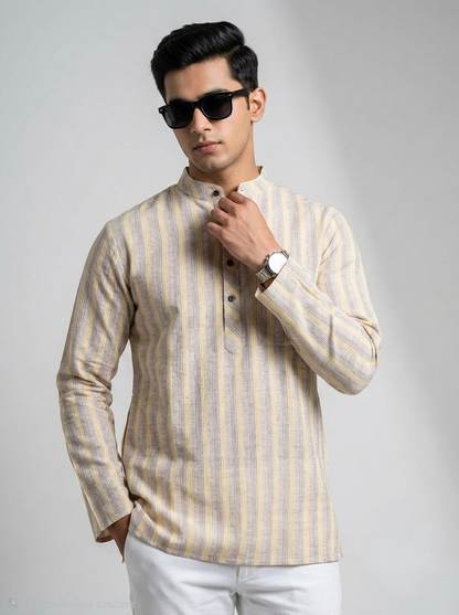 Limited edition Combo Set Full Sleeves Kurta Pant - Striped beige