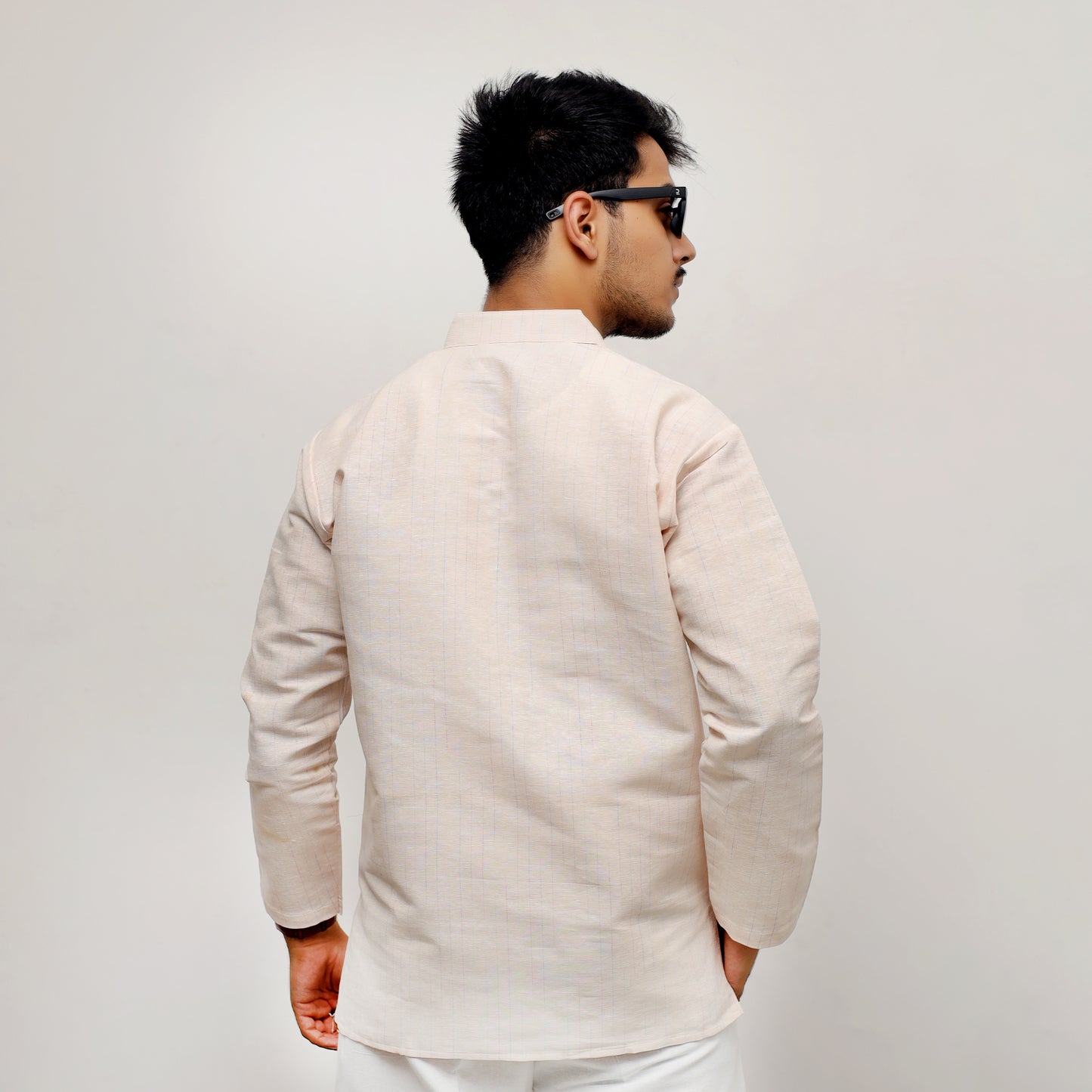 Softline Full Sleeves Short Kurta-Yellow