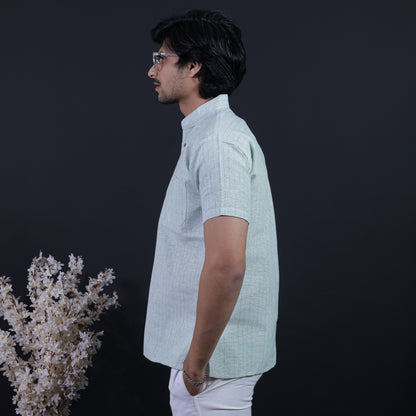 Combo Set Softline Half Sleeves Short Kurta Pant-Green