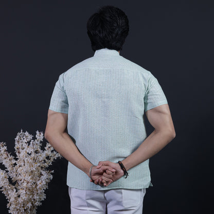 Combo Set Softline Half Sleeves Short Kurta Pant-Green