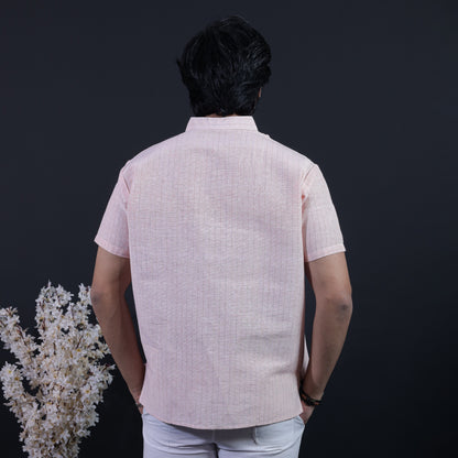 Softline Half Sleeves Short Kurta-Orange