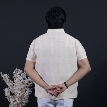 Softline Half Sleeves Short Kurta-Yellow