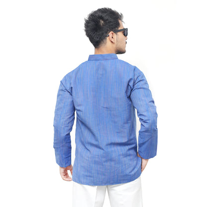 Combo Set Thread Lines Full Sleeves Kurta Pant-Blue